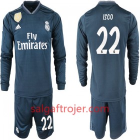 Real Madrid Fodboldtrøjer ISCO 22 Børn Udebanesæt 2018/19 Langærmet